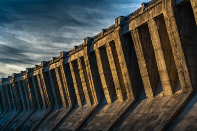 Low angle view of built structure against sky