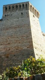 Low angle view of castle against sky