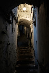 Empty corridor in old building