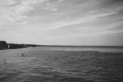 Scenic view of calm sea against sky