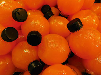 Full frame shot of orange eggs