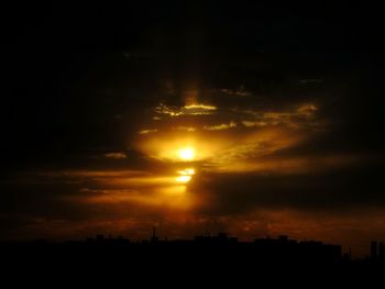 Silhouette of trees at sunset