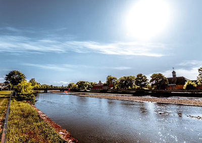 Scenic view of river against sky