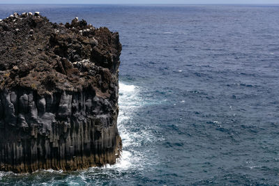 Rock formation in sea