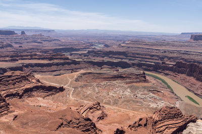 Aerial view of landscape against sky