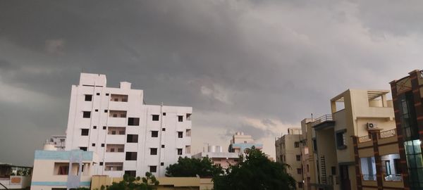 Low angle view of buildings against sky