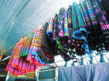 Multi colored umbrellas