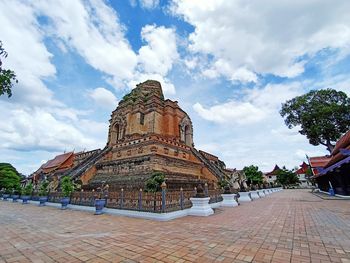 View of temple building against sky