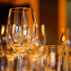 Close-up of wine glass on table