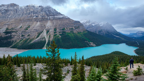 Panoramic view of mountains against sky