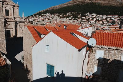 View of town against sky