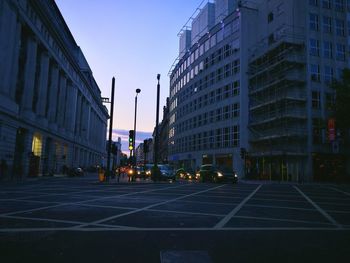 City street against clear sky