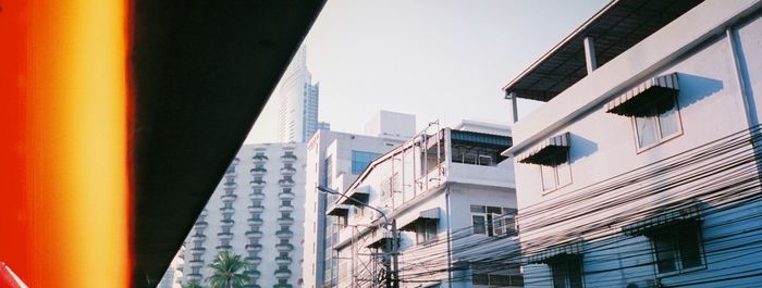 Low angle view of buildings against sky