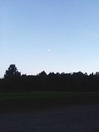 Scenic view of landscape against clear sky