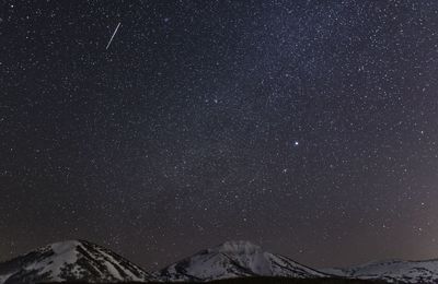 Low angle view of star field against star field