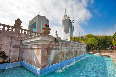 View of swimming pool against sky