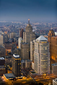 View of skyscrapers in city