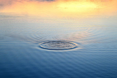 High angle view of rippled water in lake