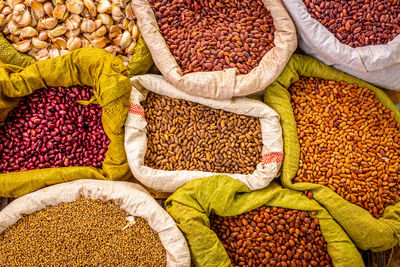 Full frame shot of multi colored fruits for sale at market stall