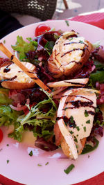 Close-up of served food