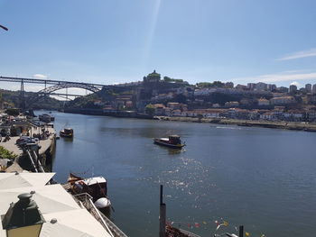 Bridge over river in city