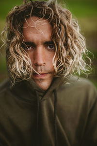 Close-up portrait of young man