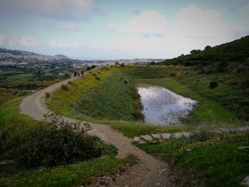 Scenic view of landscape against sky