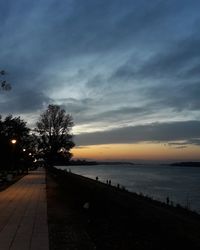 Scenic view of sea against sky at sunset