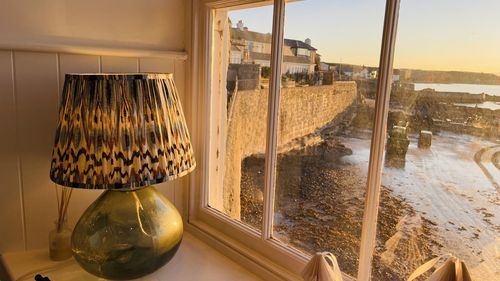 Illuminated light bulb in st michael mount