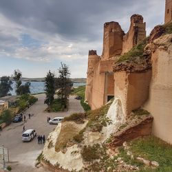 View of historical building against cloudy sky