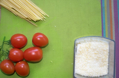 Pasta fresh tomatoes and parmesan cheese