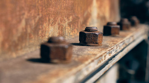 Close-up of old rusty metal