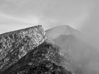 Low angle view of mountain against sky