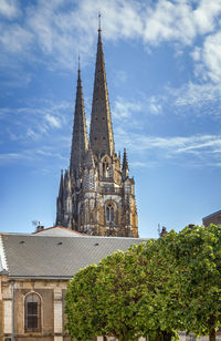 Low angle view of traditional building against sky