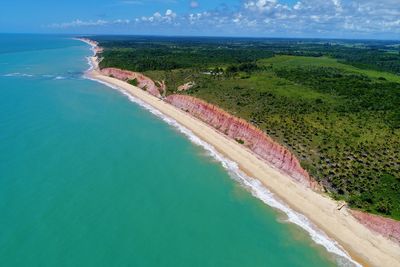 High angle view of sea