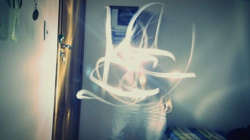 Close-up of illuminated lamp