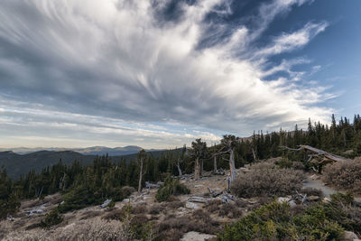 Beautiful sky formations in the rocky mountains, colorado