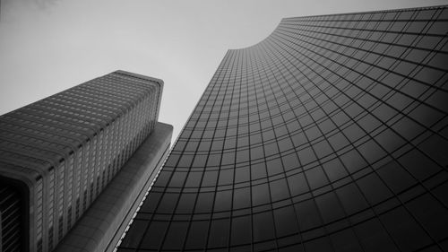 Low angle view of modern building against sky