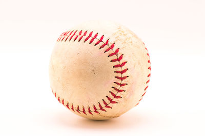 Close-up of ball on white background