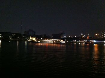 Illuminated city at night