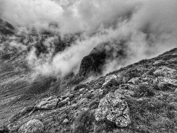 Scenic view of mountain against sky