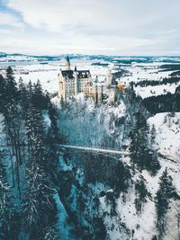 View of building against sky during winter