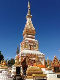 Low angle view of temple against clear sky