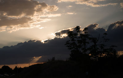 Scenic view of landscape against cloudy sky