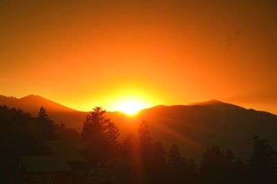 Sunset over mountains