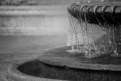 Close-up of water splashing in fountain