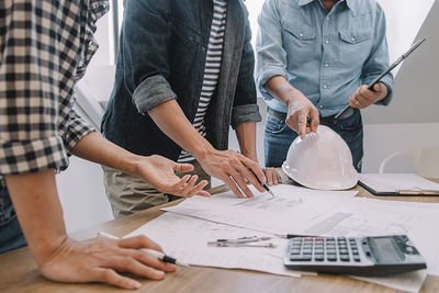 People working on table