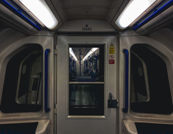 Interior of train