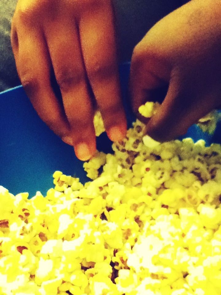 Me and my bestie killin dis popcorn