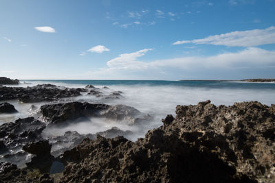 Scenic view of sea against sky